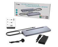 i-tec USB-C - Metal Ergonomic 4K 3x Display Docking Station PD100W - 1196937 - zdjęcie 2